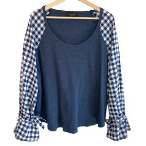 Suzanne Betro Ruffle Sleeve Raglan